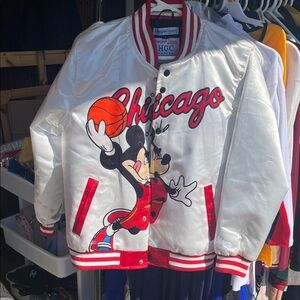 Chicago Women's White and Red Jacket